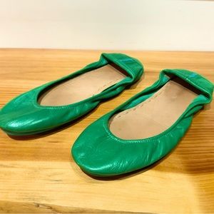 Tieks Leather Clover Green Ballet Flats Women’s 10